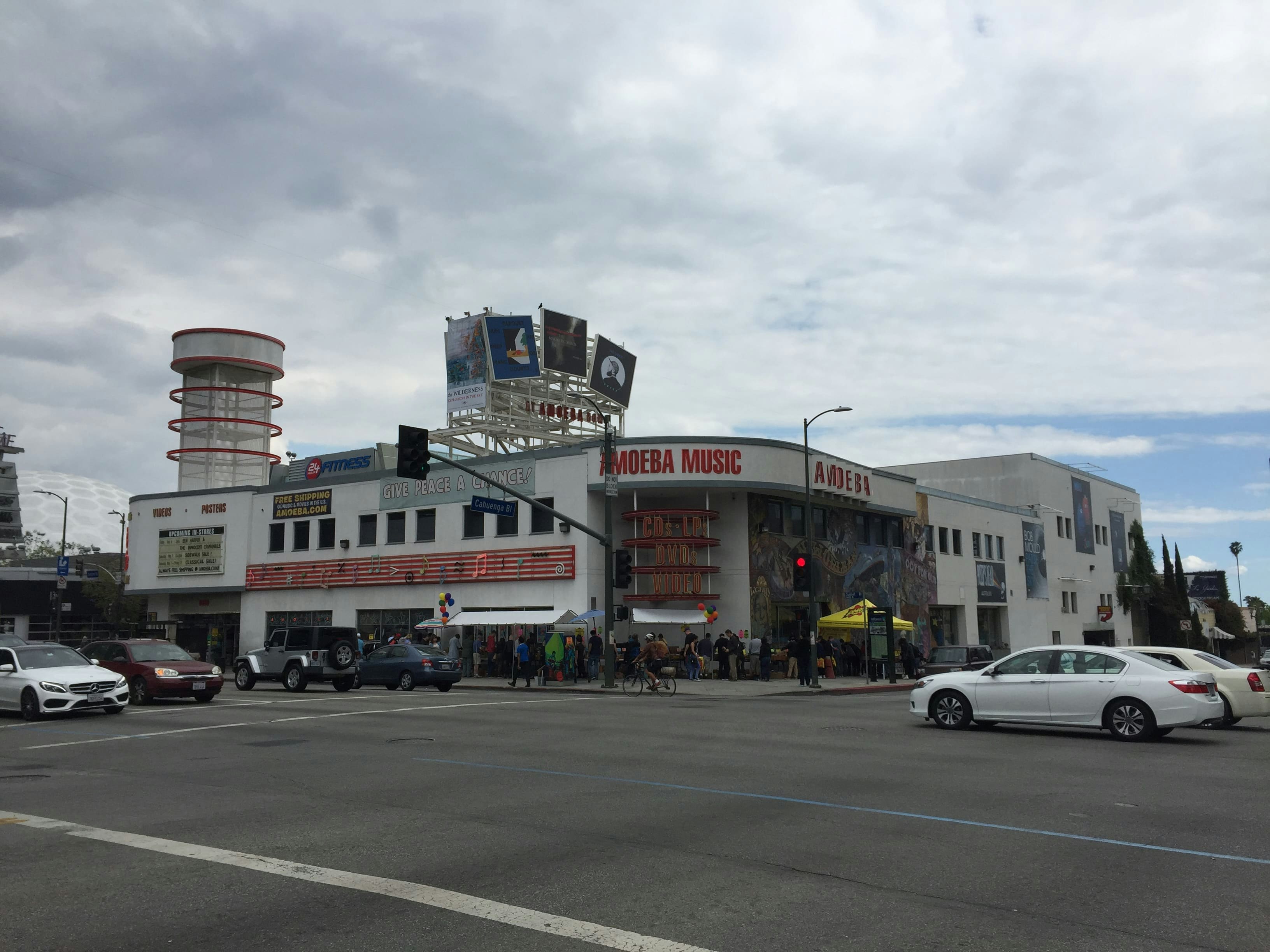Sidewalk sale at Amoeba LA.